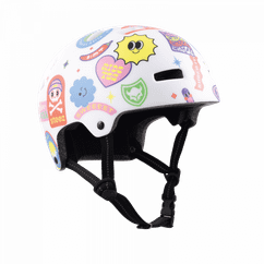 Casca Ciclism Copii TSG Nipper Maxi Graphic Design - White Happy Sticker