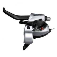 Maneta Combo Schimbator/Frana SHIMANO Tourney ST-TX800-L - 3 Viteze, EZ-Fire Plus | V-brake - Argint