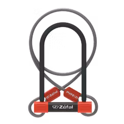 Antifurt U-Lock ZEFAL K-Traz U13 13mm + Cablu 10mm/120cm - Grey/Black