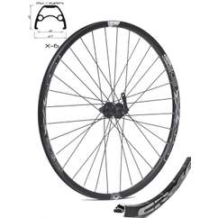 Roata Fata CROSSER X6 32H 27.5'' QR - Frana disc (CenterLock) cu Butuc SHIMANO TX505 | capsata