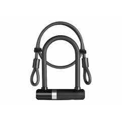 Antifurt U-Lock AXA Newton UL MINI 16mm/140cm + Cablu 10mm/100cm - Black