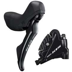 Frana Disc Hidraulica SHIMANO 105 ST-R7020 (R) + BR-MT7070 (R) | Placute Resin w/Fin