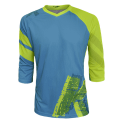 Tricou Ciclism FUNKIER Dolomiti Enduro (3/4 Sleeve) - Blue/Yellow