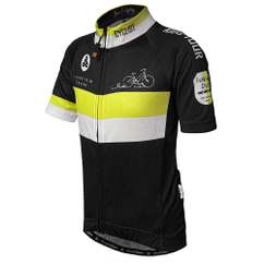 Tricou Ciclism Copii FUNKIER Saletti (S/S) - Yellow/Black