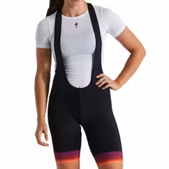 Pantaloni Scurti Ciclism cu Bretele si Bazon SPECIALIZED Women's RBX Comp - Orange Sunset/Violet