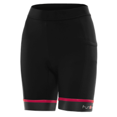 Pantaloni scurti alergare FUNKIER Marsala - Negru/Roz