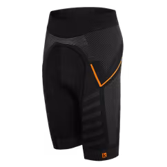 Pantaloni Scurti Ciclism cu Bazon FUNKIER Velletri Elite fara cusaturi - Grey/Orange