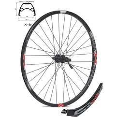 Roata Spate CROSSER X6 32H 28'' Casete, QR - Frana disc (CenterLock) cu Butuc SHIMANO TX505 | capsat