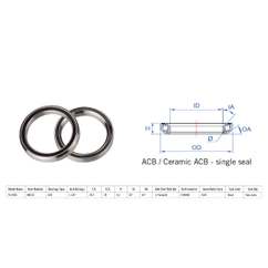 Rulment cuvete FSA TH-870G ACB 45x45 1"1/8 dualS MR123