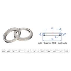 Rulment cuvete FSA TH-970S ACB 45x45 1"1/4 dualS MR082S