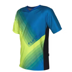 Tricou Ciclism FUNKIER Termoli Enduro Men (S/S) - Fluor Yellow/Blue