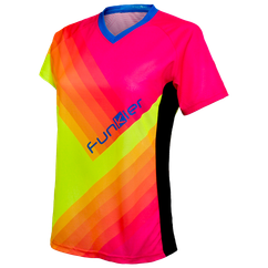 Tricou Ciclism FUNKIER Termoli-W Enduro Women (S/S) - Fluor Yellow/Pink