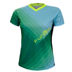 Tricou Ciclism FUNKIER Termoli-W Enduro Women (S/S) - Green/Blue
