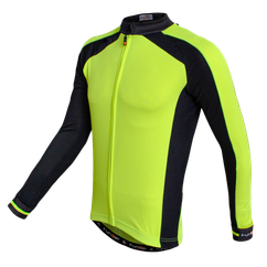 Tricou Termic Ciclism Copii FUNKIER Firenze-LW Winter (L/S) - Neon Yellow