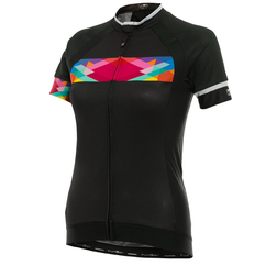 Tricou Ciclism FUNKIER Nugola-2 Pro Women (S/S) - Black/Multicolor