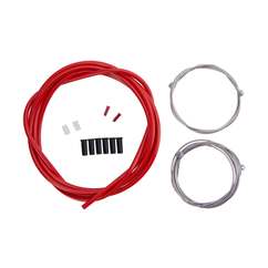 Set cablu + camasa frana CONTEC Neostop fata/spate - Red