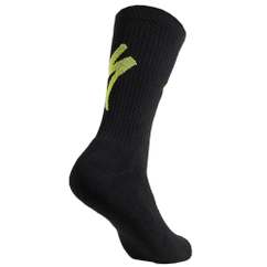 Sosete Ciclism SPECIALIZED Techno Mtb Tall Logo - Black/Hyper Green