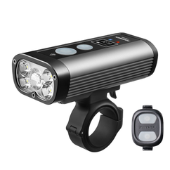 Far Bicicleta RAVEMEN PR2400 USB 2400 Lumeni - Grey