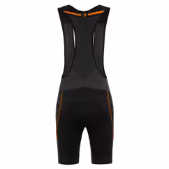 Pantaloni Scurti Ciclism cu Bretele FUNKIER Potenza Elite fara cusaturi - Black/Orange XS/S