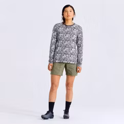 Tricou Ciclism SPECIALIZED/FJALLRAVEN Women's Cotton Caliswe (L/S) - Basalt/Eggshell
