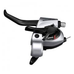 Maneta Combo Schimbator/Frana SHIMANO Tourney ST-TX800-L - 3 Viteze, EZ-Fire Plus | V-brake - Argint