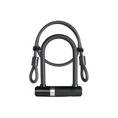 Antifurt U-Lock AXA Newton UL MINI 16mm/140cm + Cablu 10mm/100cm - Black