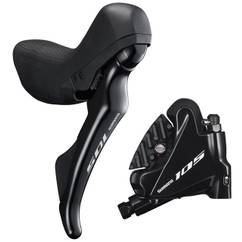 Frana Disc Hidraulica SHIMANO 105 ST-R7020 (R) + BR-MT7070 (R) | Placute Resin w/Fin