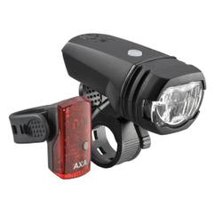 Set Far + Stop Bicicleta AXA Greenline 50 Lux USB