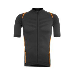 Tricou Ciclism FUNKIER Respirare Elite (S/S) - Gri/Portocaliu