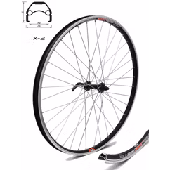 Roata Fata CROSSER X2 36H 26'' QR - V-brake cu Butuc JYD761 | capsata