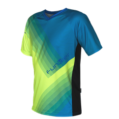 Tricou Ciclism FUNKIER Termoli Enduro Men (S/S) - Fluor Yellow/Blue