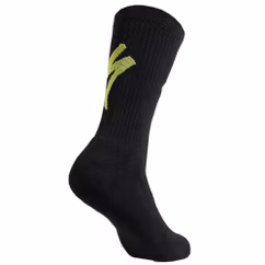 Sosete Ciclism SPECIALIZED Techno Mtb Tall Logo - Black/Hyper Green