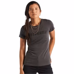 Tricou Ciclism SPECIALIZED Women's Wordmark (S/S) - Charcoal